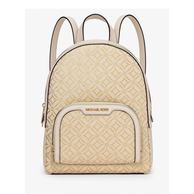 MICHAEL KORS モノグラムリュック Michael Kors Womens Jaycee Medium Logo Backpack (Metallic PL GLD