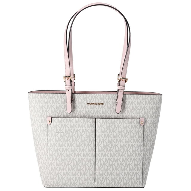 Michael Kors Womens Jet Sest Travel Medium Double Pocket Tote