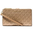 thumbnail image 1 of Michael Kors Womens Jet Set Double Zip Wristlet (Camel., One Size) 34H3GJ6W4M-222, 1 of 7
