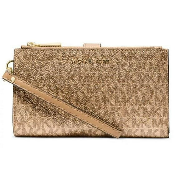 Michael Kors Womens Jet Set Double Zip Wristlet (Camel., One Size) 34H3GJ6W4M-222