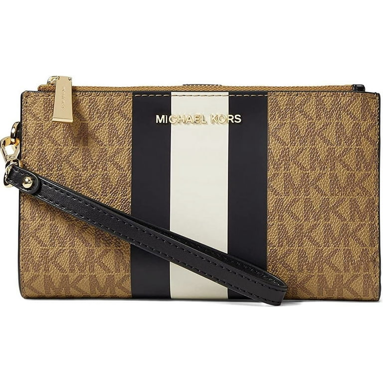 Michael Kors Womens Jet Set Double Zip Wristlet Husk Multi