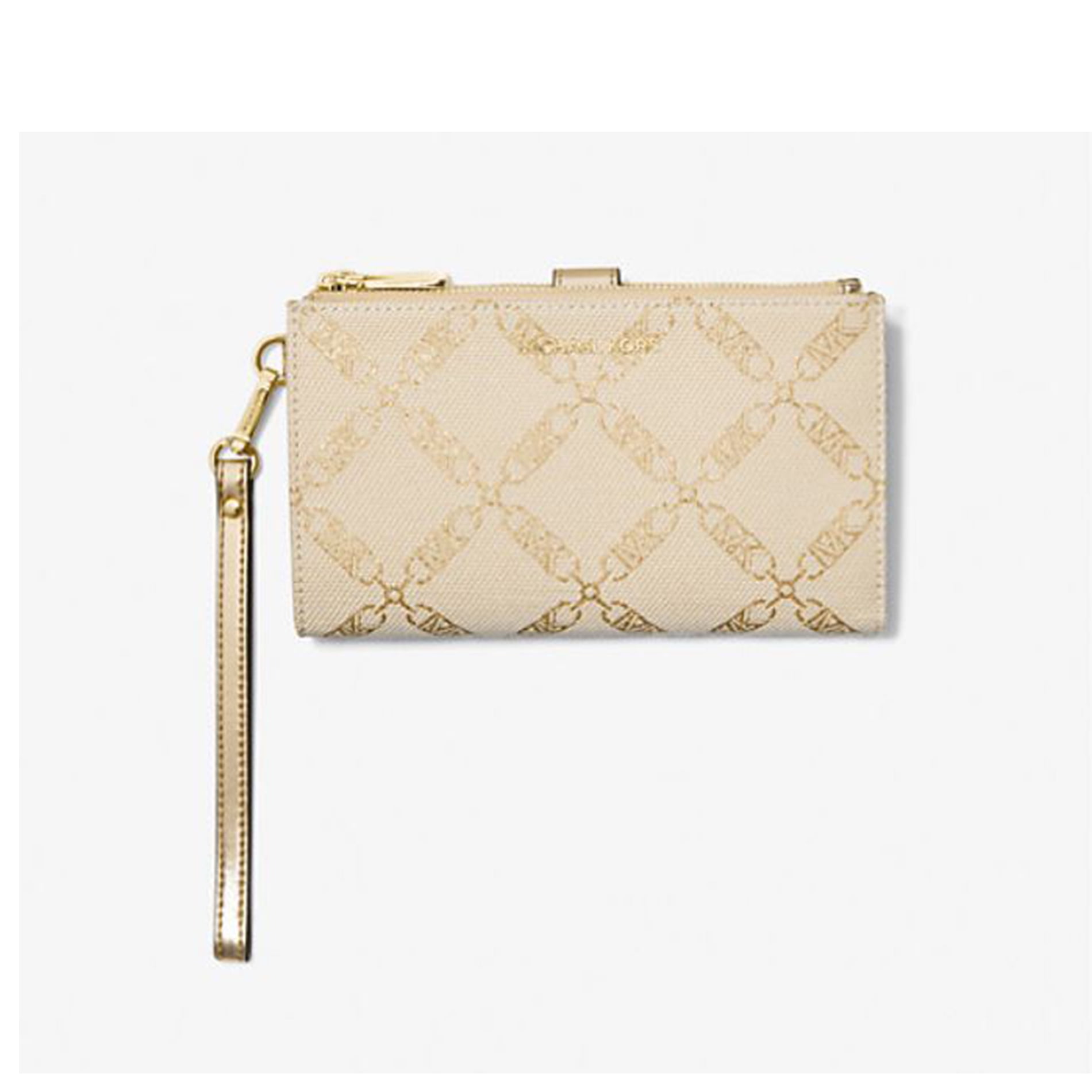 Michael Kors Womens Wallet, Jet Set Double Zip Wristlet, Phone