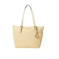 thumbnail image 1 of Michael Kors Womens Jet Set Item East/West Top Zip Tote Buttermilk One Size MK Signature, 1 of 5