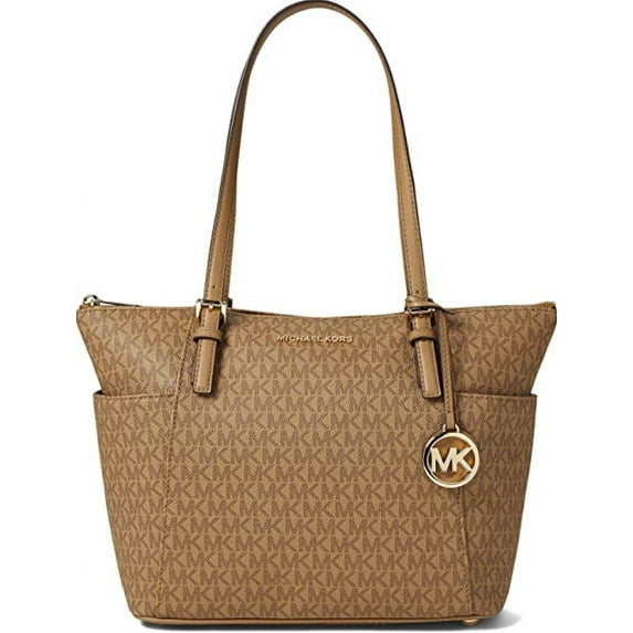 Michael Kors Womens Jet Set Item East/West Top Zip Tote Husk 30F1GTTT8B-297 One Size