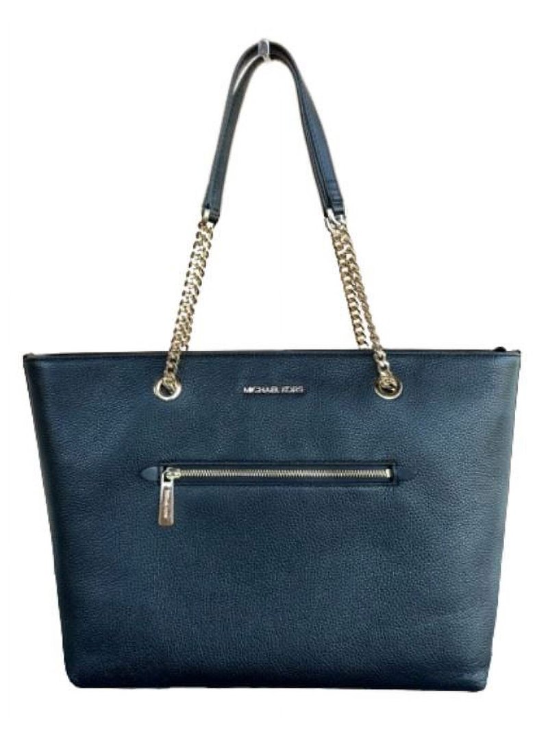 Michael Kors Women's Jet Set Tote Bag, Medium, Black Pebbled