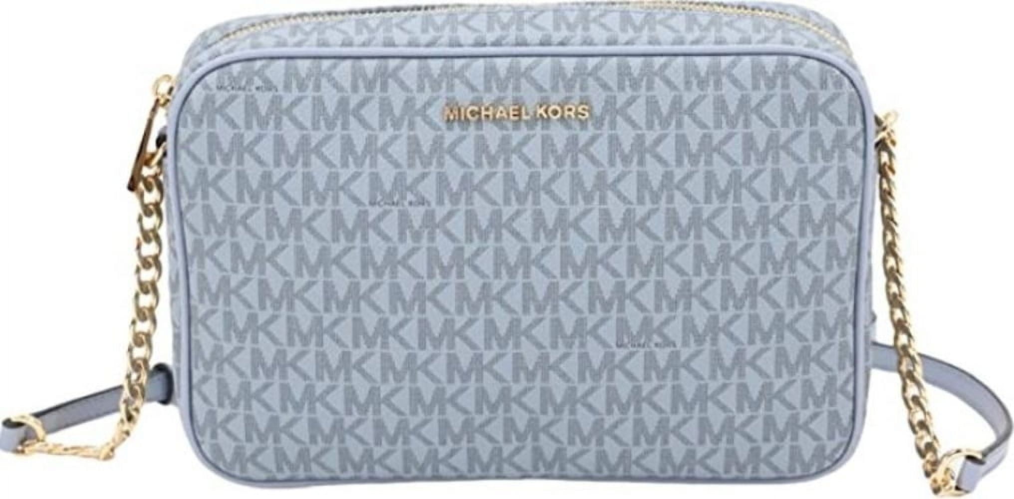 Michael Kors Light Blue Saffiano Leather Jet Set Camera Crossbody Bag  Michael Kors