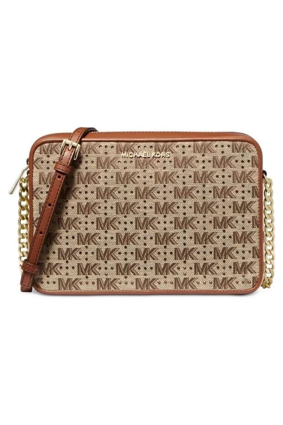 Womens Jet Set Large East/West Crossbody Vanilla One Size (BEIGE/EBONY) 32H3GJ6C3J-015