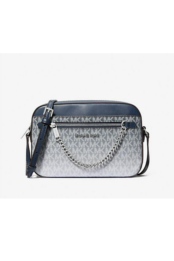 Womens Jet Set Large Ombré Signature Logo Crossbody Body 35R5STTC9V-Navy