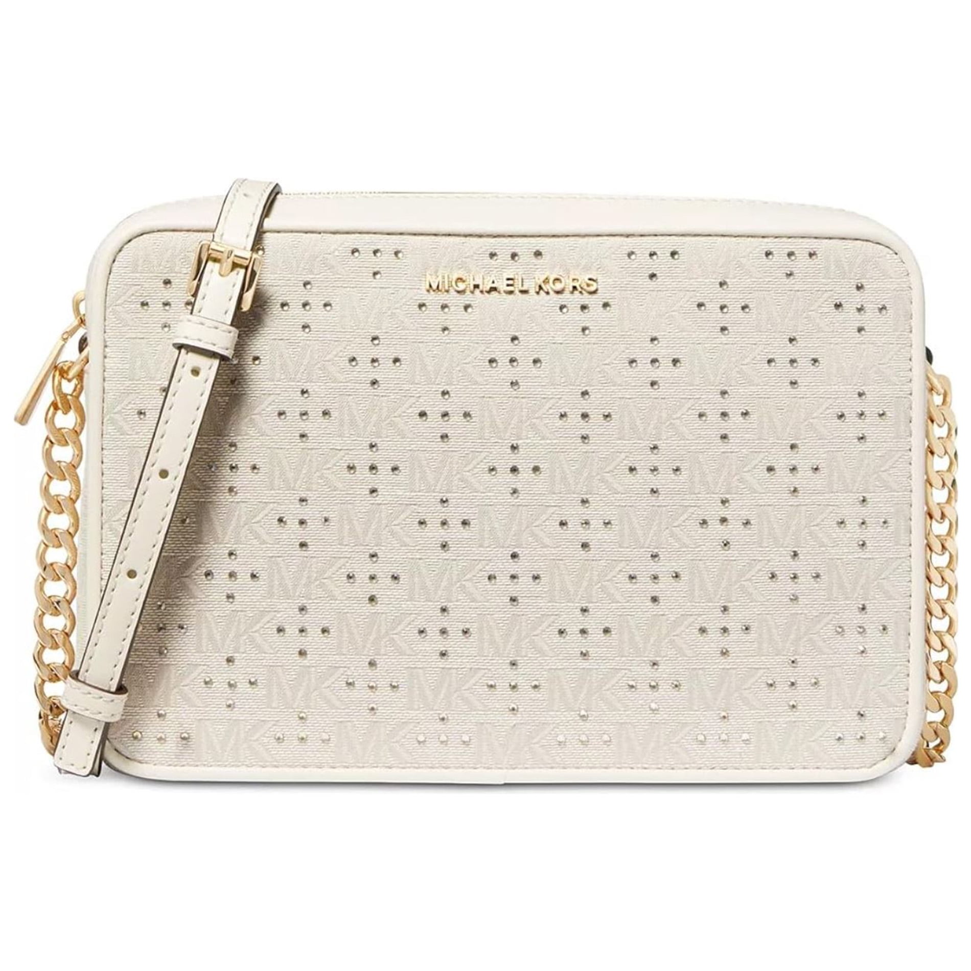 Michael Kors Womens Jet Set Large Studded EW Crossbody Purse in