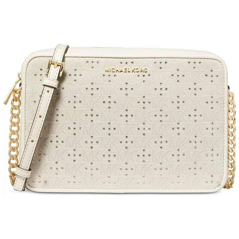 Michael Kors Womens Jet Set Large Studded EW Crossbody Purse in Natural 32H3GJ6C3J 270 Walmart
