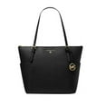 thumbnail image 1 of Michael Kors Womens Jet Set Large Top-Zip Saffiano Leather Tote Shoulder Bag (Black), 1 of 2