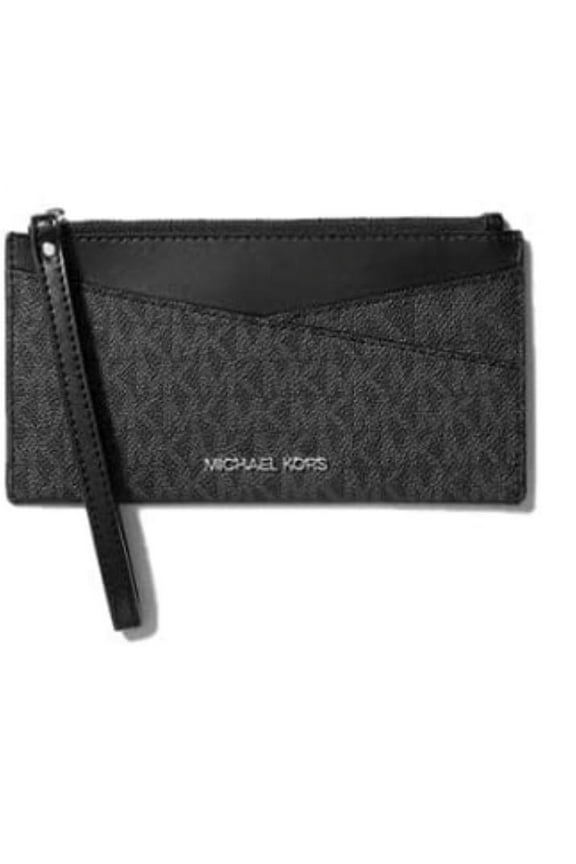 Womens Jet Set Medium Logo Crossover Wristlet Wallet, Black