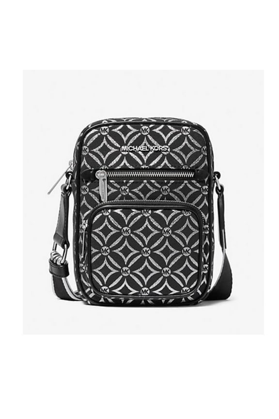 Womens Jet Set Medium Metallic Logo Jacquard Crossbody Bag 35F4STTC2J-001