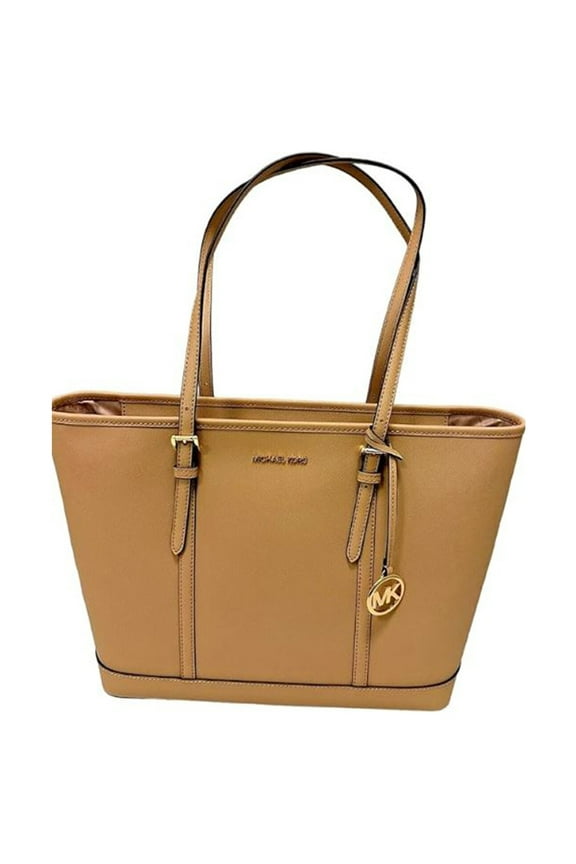 Womens Jet Set Saffiano Large Leather Tote Bag (Camel)35F0GTVT9L-222