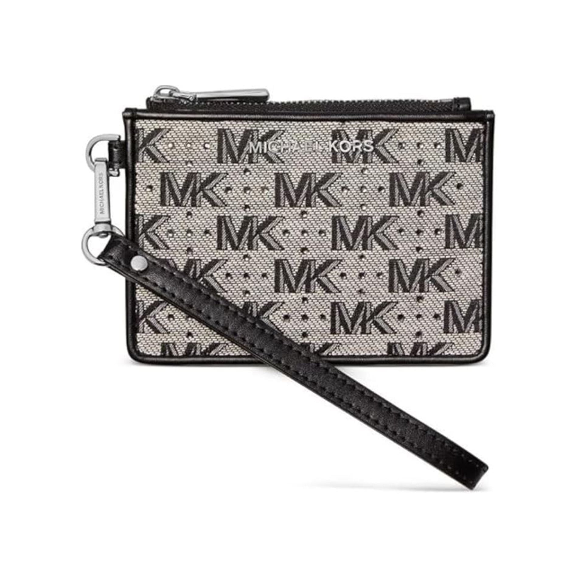 Michael Kors Womens Jet Set Small Coin Purse (BLK/LT CREAM) 34H3SJ6P1J-064