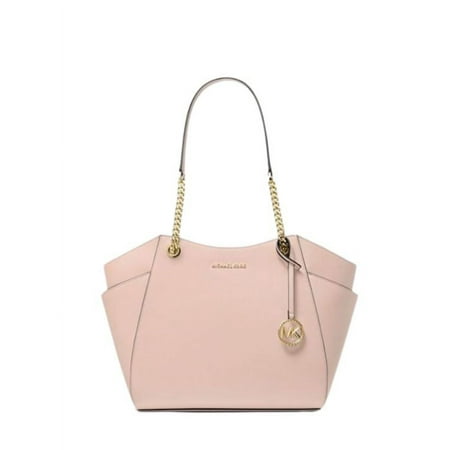 Michael Kors Womens Jet Set Travel Large Chain Shoulder Bag (Soft Pink) Saffiano Leather