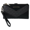 thumbnail image 1 of Michael Kors Womens Jet Set Travel Large Double Zip Wallet MK Signature Multi Python Design (Black) 35R4GTVW3B-001, 1 of 5