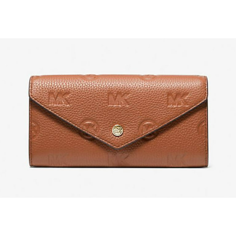 Michael Kors Womens Jet Set Travel Large Logo Embossed Leather Envelope  Wallet (Luggage) 35F3GTVE7T-230