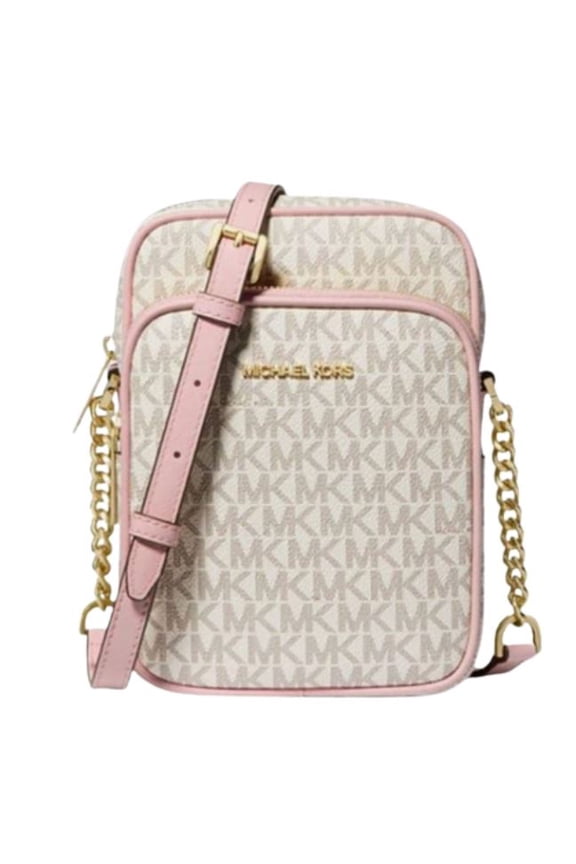 Womens Jet Set Travel Medium Logo Crossbody Bag 35F1GTVC2B-pwdbl (PWD BLSH MLT)