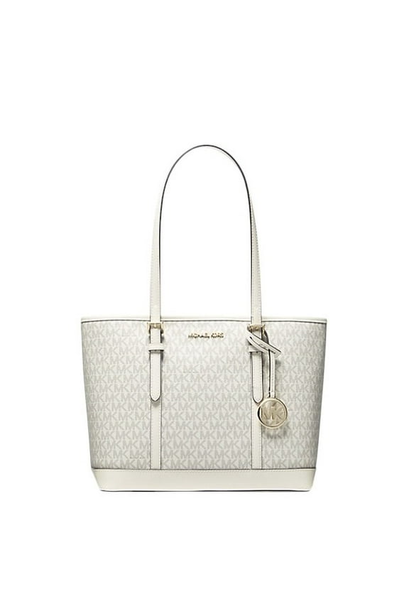 Womens Jet Set Travel Signature Small Top Zip Shoulder Tote - Black 35S0GTVT1V-001