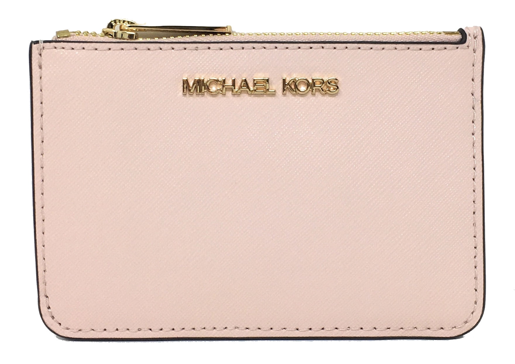 Michael Kors Jet Set Travel Large Saffiano Leather Quarter-Zip Wallet -  Pink • Price »