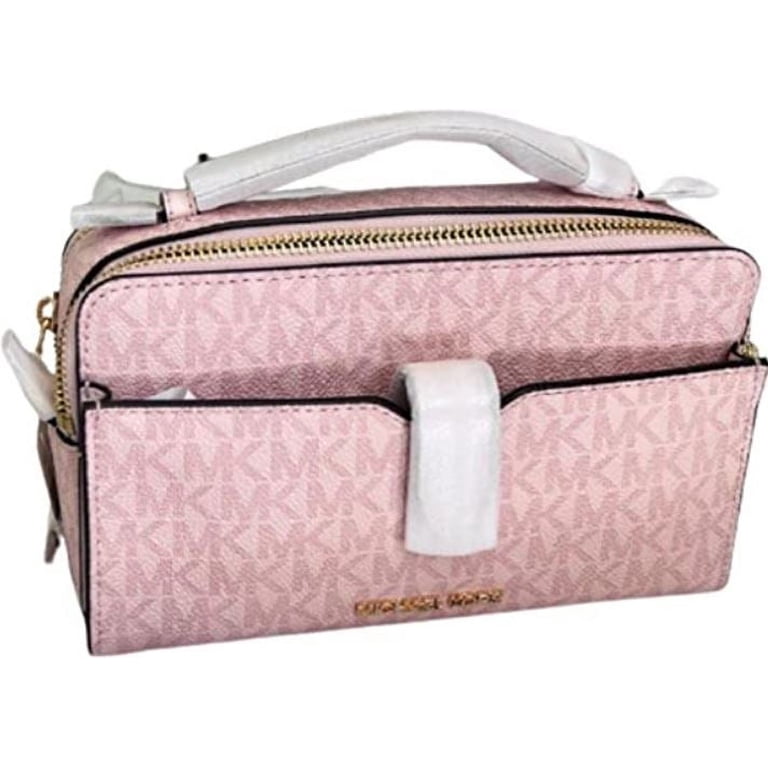 Michael Kors Medium Double Zip Crossbody Bag, Logo-Print Canvas