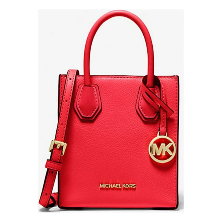 Michael Kors Womens Mercer Extra Small Pebbled Leather Crossbody Bag DK SANGRIA 35S1GM9T0L dksan