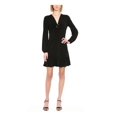 thumbnail image 1 of Michael Kors Womens Mini Ruffled Dress, Black, Large, 1 of 2