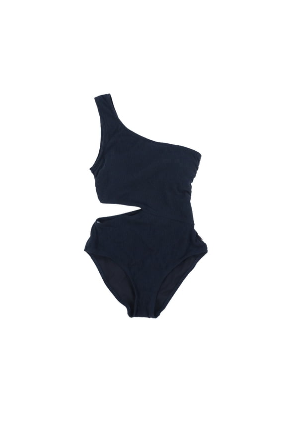 Womens One-Shoulder Side-Cuto Black 12