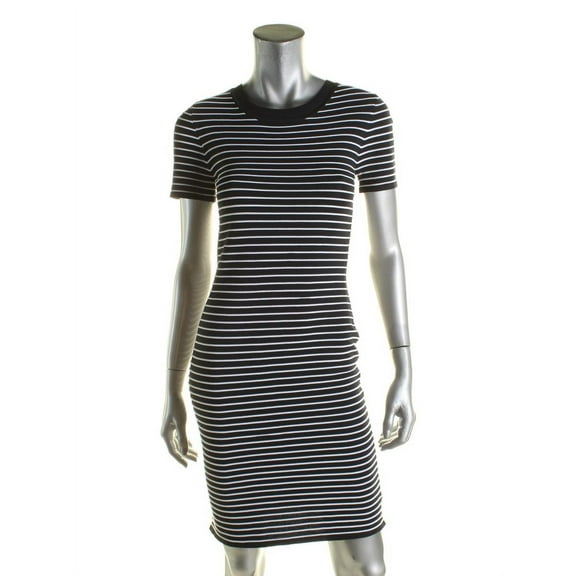 Michael Kors Womens Ottoman Stripe Bodycon Dress, Blue, X-Large