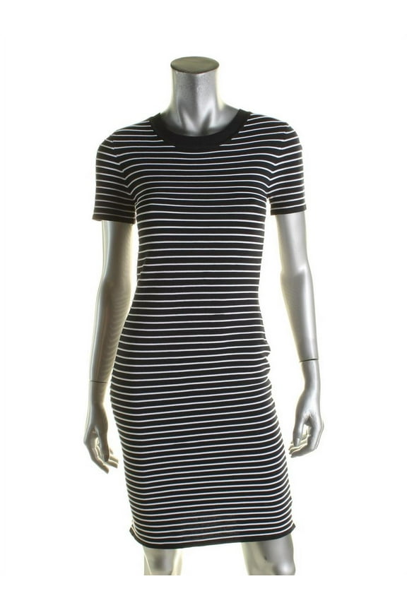 Womens Ottoman Stripe Bodycon Dress, Blue, X-Large