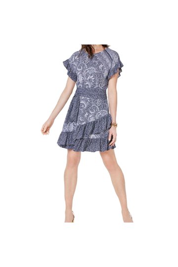 what color goes with blue dress Michael Kors Navy Blue Summer Dress – MADISON'S LANE main image 0