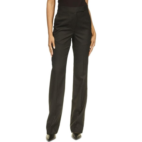 Michael Kors Womens Patterened Dress Pants, Black, 6