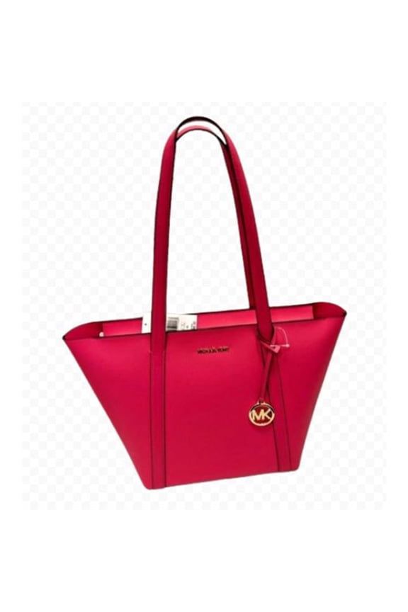 Womens Pratt Ladies MK Logo Large Top Zip Tote Shoulder Bag (Electric Pink) 35R4G0T3I-Epink
