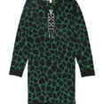 thumbnail image 1 of Michael Kors Womens Printed Lace-Up Sheath Dress, Green, Large, 1 of 2