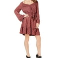 thumbnail image 1 of Michael Kors Womens Pullover Tie Waist Fit & Flare Dress, Pink, X-Small, 1 of 1