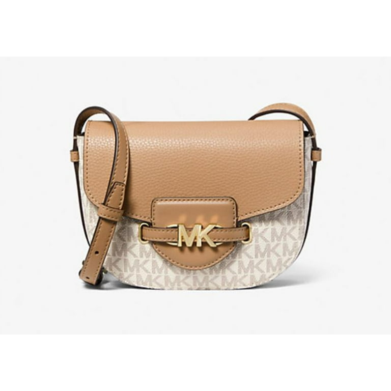 Michael Kors Womens Reed Small Logo and Leather Crossbody Bag