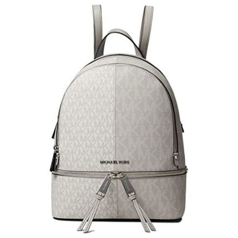 Michael Kors Womens Rhea Zip Medium Backpack Aluminum/Pearl Gray  30S2SEZB8B-09 One Size 