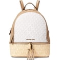 thumbnail image 1 of Michael Kors Womens Rhea Zip Medium Backpack Buttermilk Multi 30S0GEZB2V-798 One Size, 1 of 6