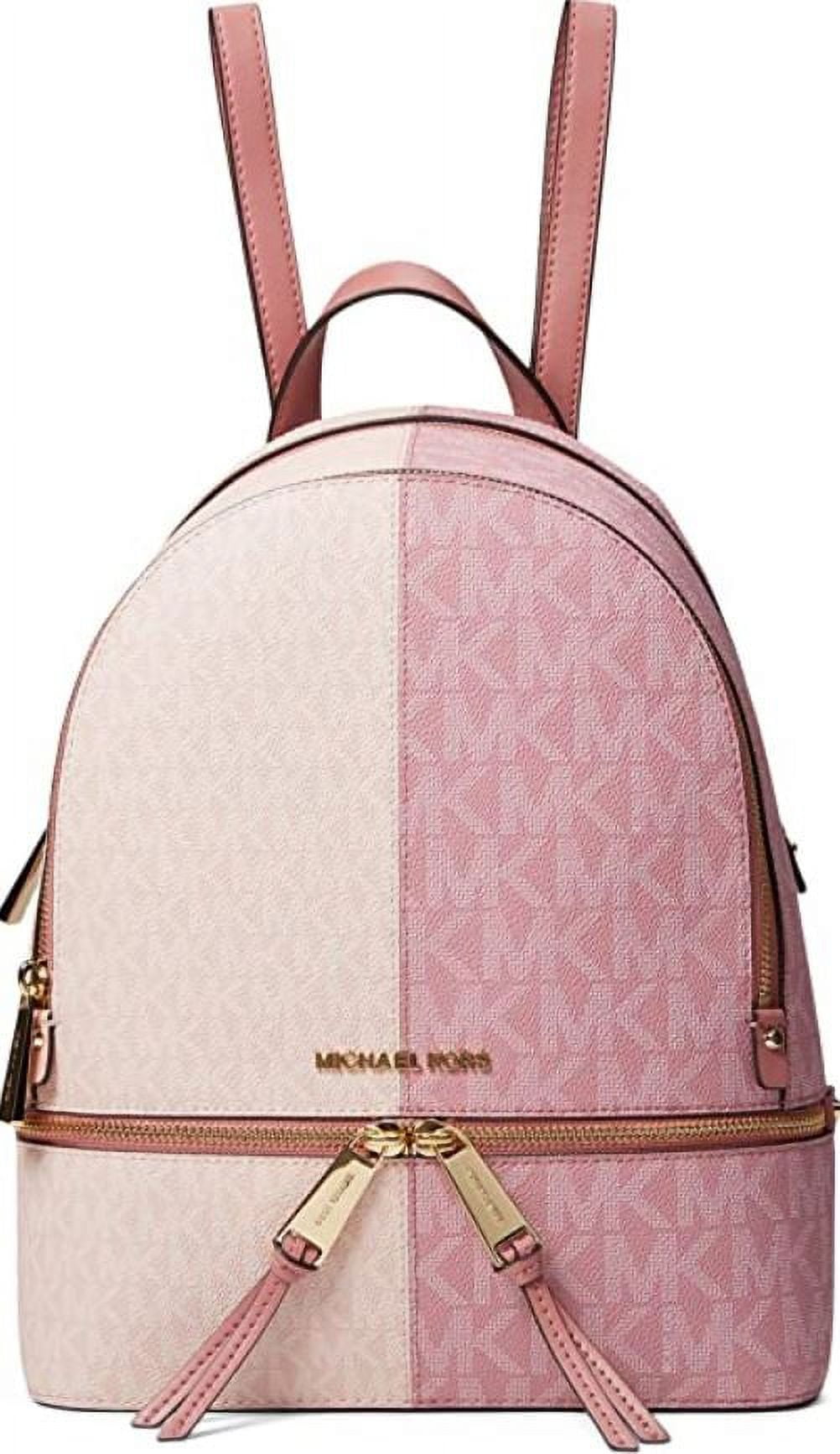 Michael Kors Womens Rhea Zip Medium Backpack Smokey Rose Multi 2