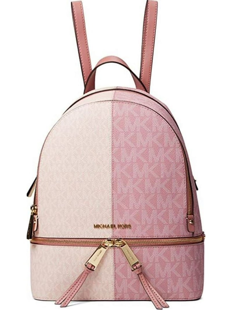 Michael Kors Womens Rhea Zip Medium Backpack Smokey Rose