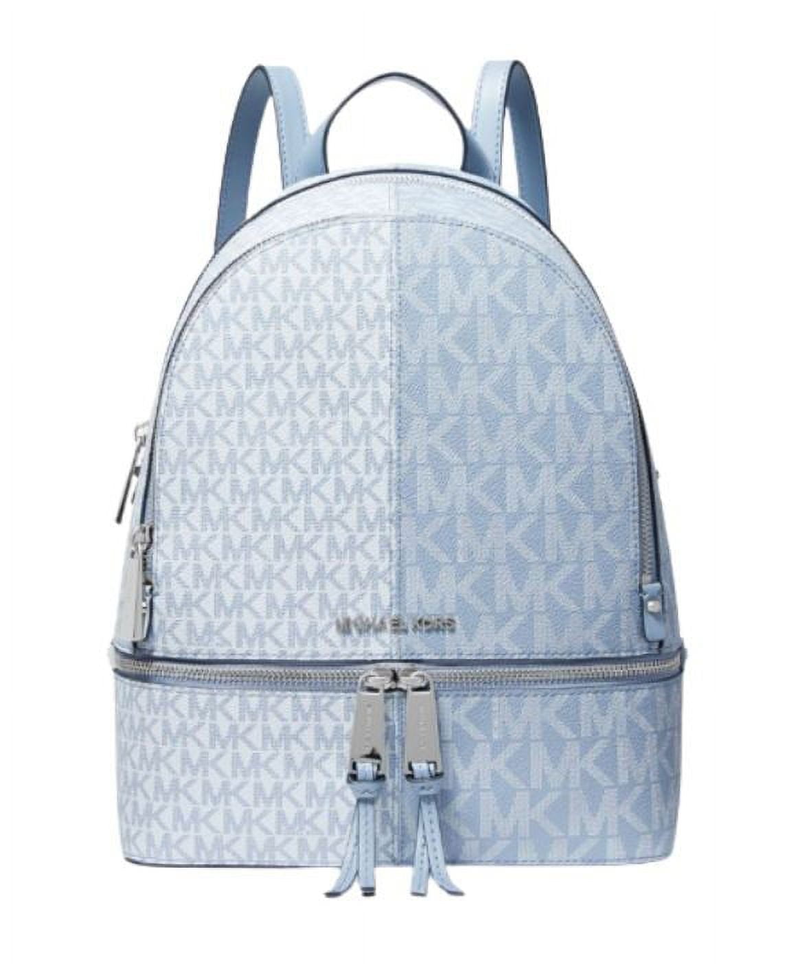 Michael Kors Womens Rhea Zip Medium Backpack Aluminum/Pearl Gray  30S2SEZB8B-09 One Size 
