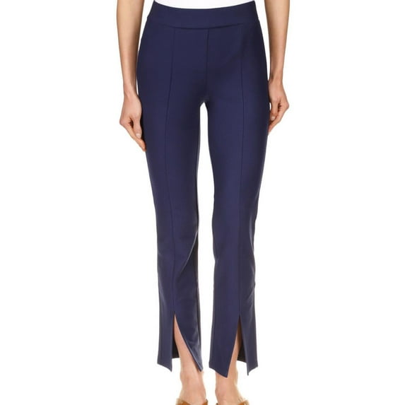 Michael Kors Womens Seam Split Hem Dress Pants, Blue, Petite, PXL