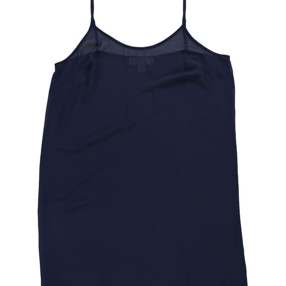 Michael Kors Womens Semi-Sheer Solid Slip Dress, Blue, Petite, PL