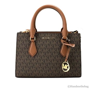 Michael Kors Womens Sheila Small Faux Saffiano Leather Satchel (Brown) 35S3G6HS5B-847