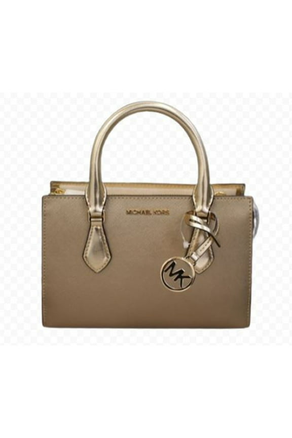 Womens Sheila Small Faux Saffiano Leather Satchel (Pale Gold) 35S4G6HS5O-Pgold