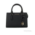 thumbnail image 1 of Michael Kors Womens Sheila Small Non-Leather Vegan Satchel (Black with Gold Hardware) 35S3G6HS5L-001, 1 of 4