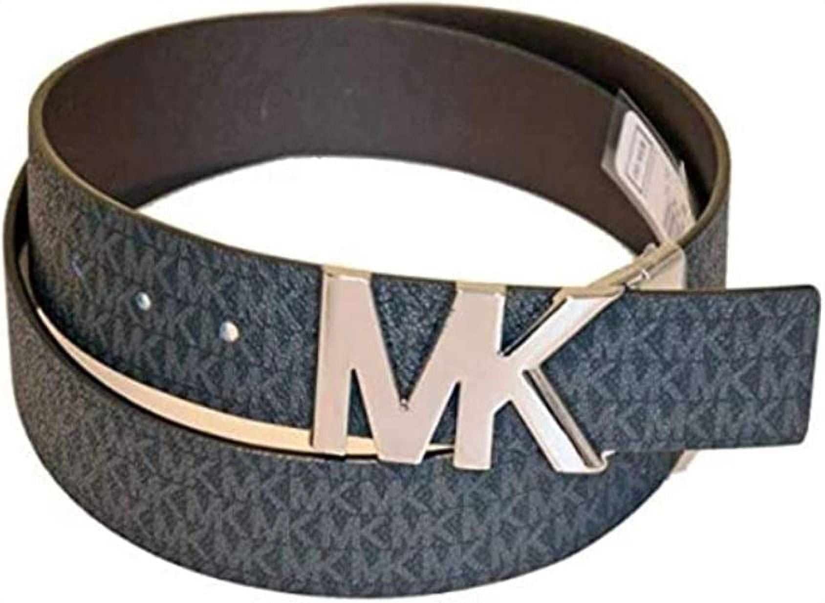 Michael Kors Womens Signature Reversible Buckle 558732 Belt 558732-001-S (Black, Small)