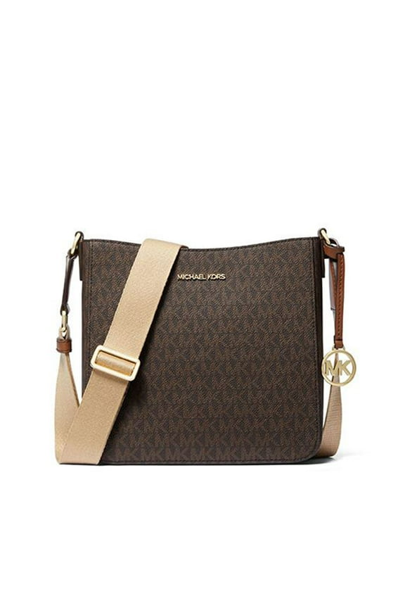 Womens Small Leather Crossbody Bag (Brown) 35S4GTVC5B-847