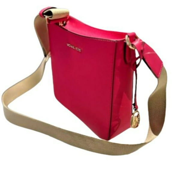 Michael Kors Womens Small Leather Crossbody Bag (Electric Pink) 35S4GTVC5L-Epink